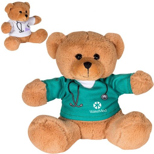 7" Doctor or Nurse Plush Bear w/T-Shirt