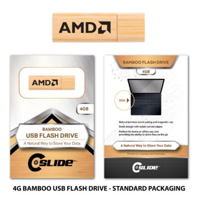 Bamboo Flash Drive 4GB with Standard Packaging
