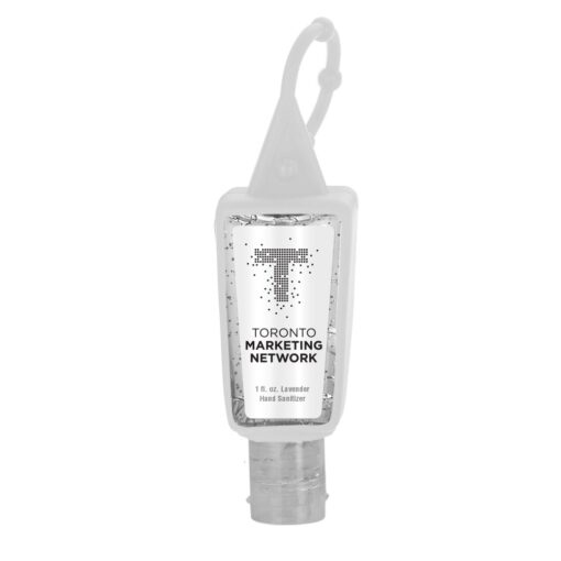 1 Oz. Beaded Gel Sanitizer In Trapezoid Bottle W/ Silicone Sleeve-5