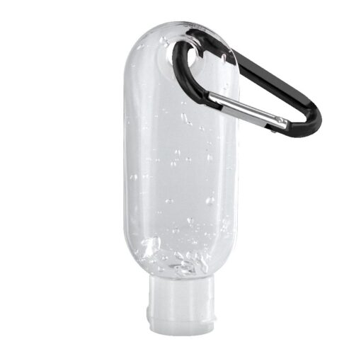 1.9 Oz. Clear Sanitizer In Clear Bottle With Carabiner-2