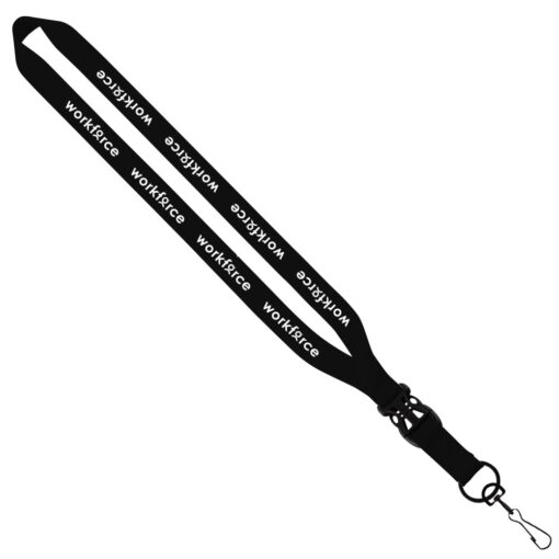 3/4" Polyester Lanyard With Slide Buckle Release & Swivel Snap Hook-1