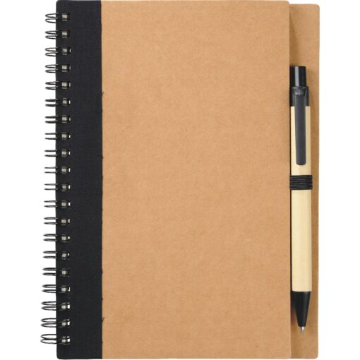 5" x 7" Eco Spiral Notebook with Pen-2