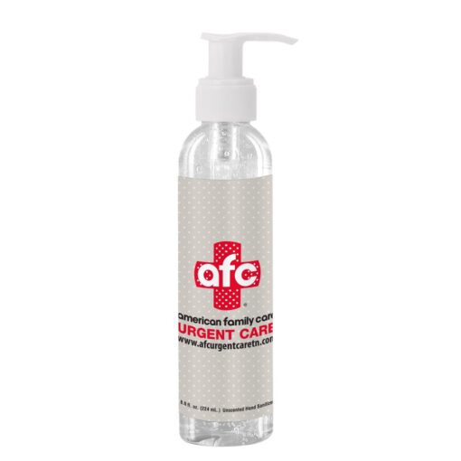 8 Oz Clear Sanitizer In Clear Bottle With Pump-3