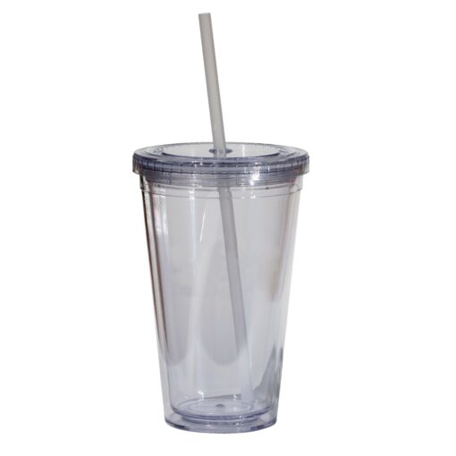 Double Wall 16 Oz Tumbler - Clear-2