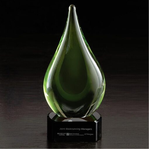 Fusion Art Glass Award w/ Black Base-1