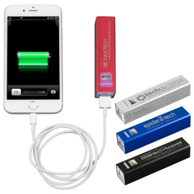 "In Charge Alloy" UL Listed Aluminum 2200 mAh Lithium Ion Portable Power Bank Charger-1