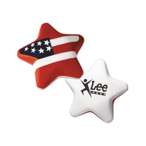 Red White And Blue Patriotic Star Stress Shape-2