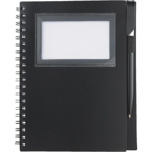 5.5" x 7" FSC® Mix Star Spiral Notebook with Pen-2