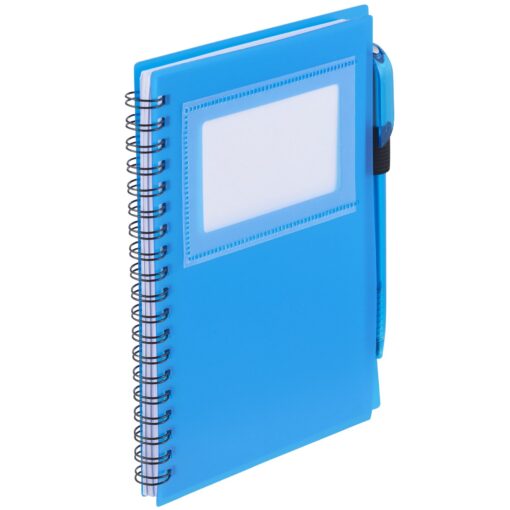 5.5" x 7" FSC® Mix Star Spiral Notebook with Pen-4