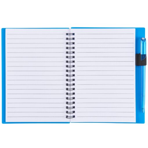 5.5" x 7" FSC® Mix Star Spiral Notebook with Pen-6