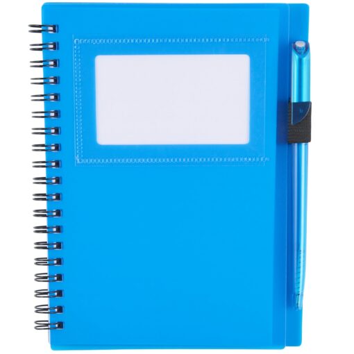 5.5" x 7" FSC® Mix Star Spiral Notebook with Pen-7