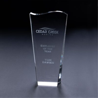 7 3/4" Clear Wave Top Award-1