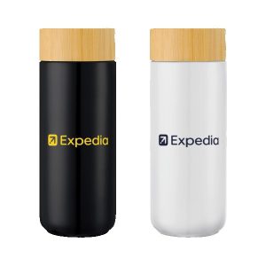 Williston 10oz Double Wall Ceramic Mug w/Bamboo Lid