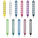 1" Cotton Lanyard with Metal Crimp & Metal Split-Ring