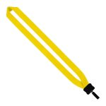 1" Cotton Lanyard with Plastic Clamshell & Bulldog Clip - 1