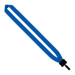 1" Cotton Lanyard with Plastic Clamshell & Bulldog Clip - 9
