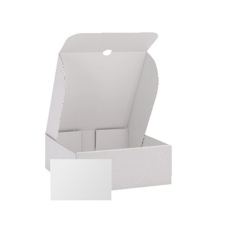10" x 10" x 4" Custom White Corrugate Gift Box and 4" x 6" Card - 3