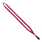 1/2" Cotton Lanyard with Metal Crimp & Bulldog Clip - 3