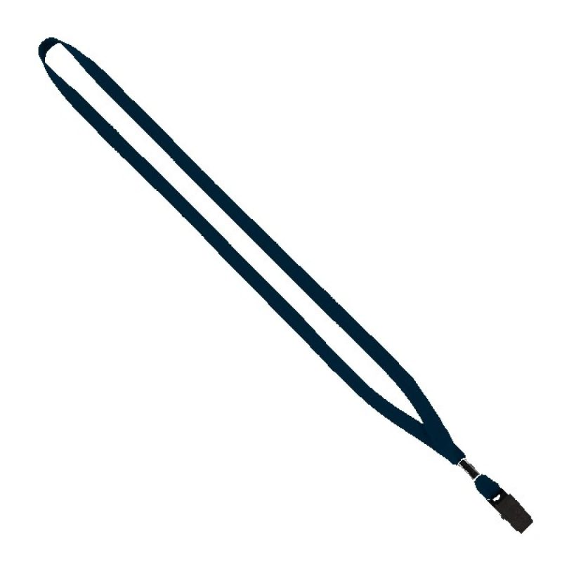 1/2" Cotton Lanyard with Metal Crimp & Bulldog Clip - 6