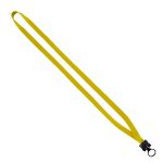 1/2" Cotton Lanyard with Plastic Clamshell & O-Ring - 1