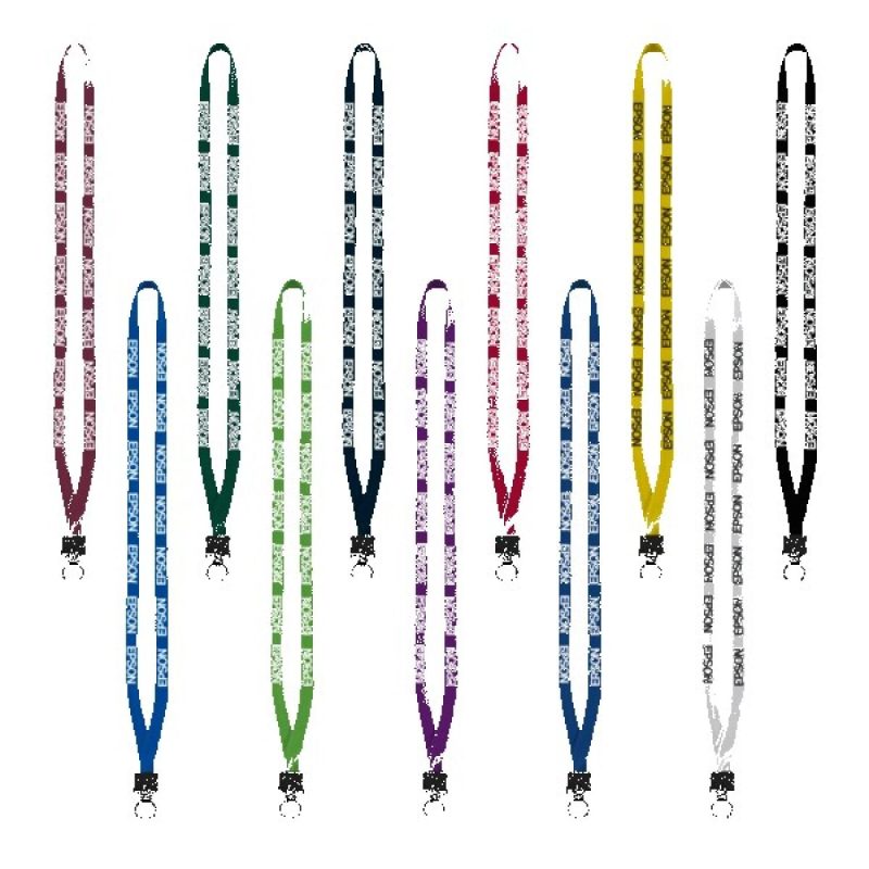 1/2" Cotton Lanyard with Plastic Clamshell & O-Ring