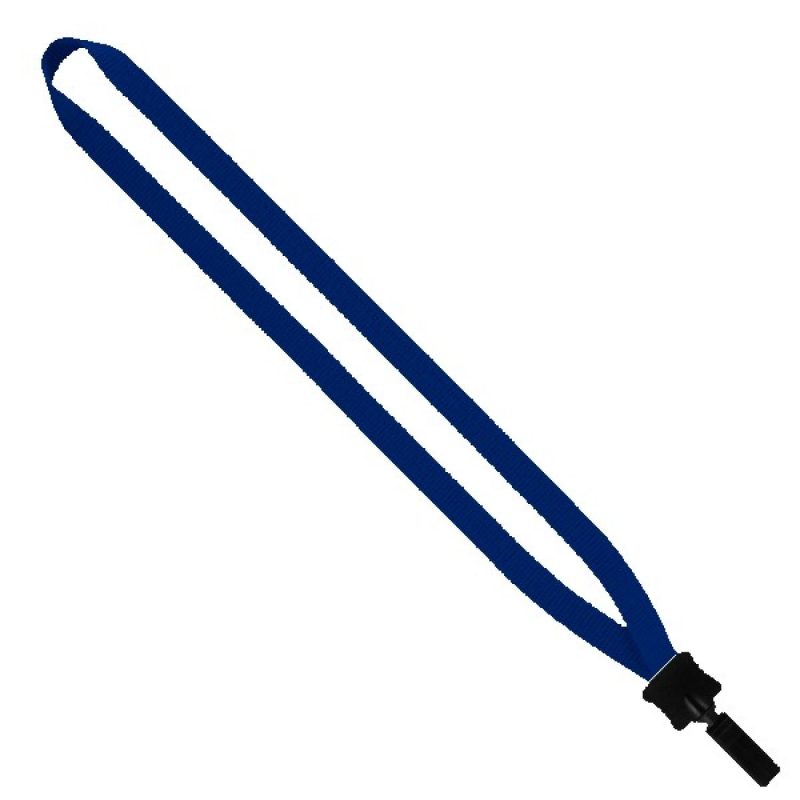 1/2" Smooth Nylon Lanyard with Plastic Clamshell & Bulldog Clip - 4