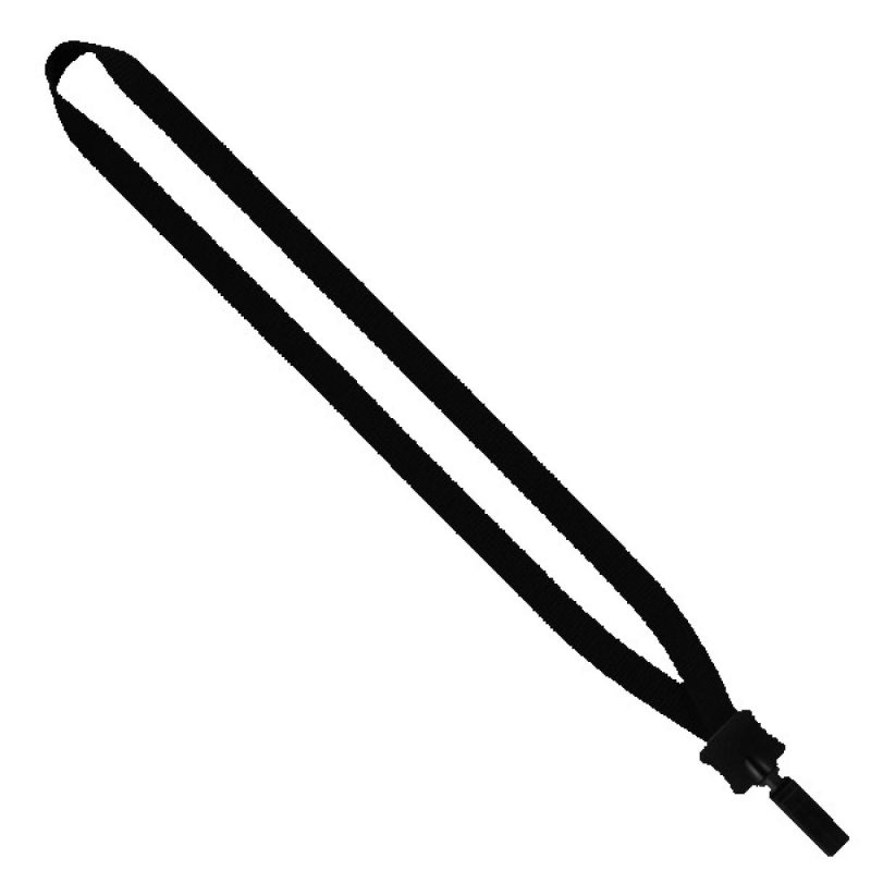 1/2" Smooth Nylon Lanyard with Plastic Clamshell & Bulldog Clip - 6