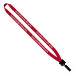 1/2" Smooth Nylon Lanyard with Plastic Clamshell & Bulldog Clip - 7