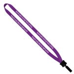 1/2" Smooth Nylon Lanyard with Plastic Clamshell & Bulldog Clip - 9