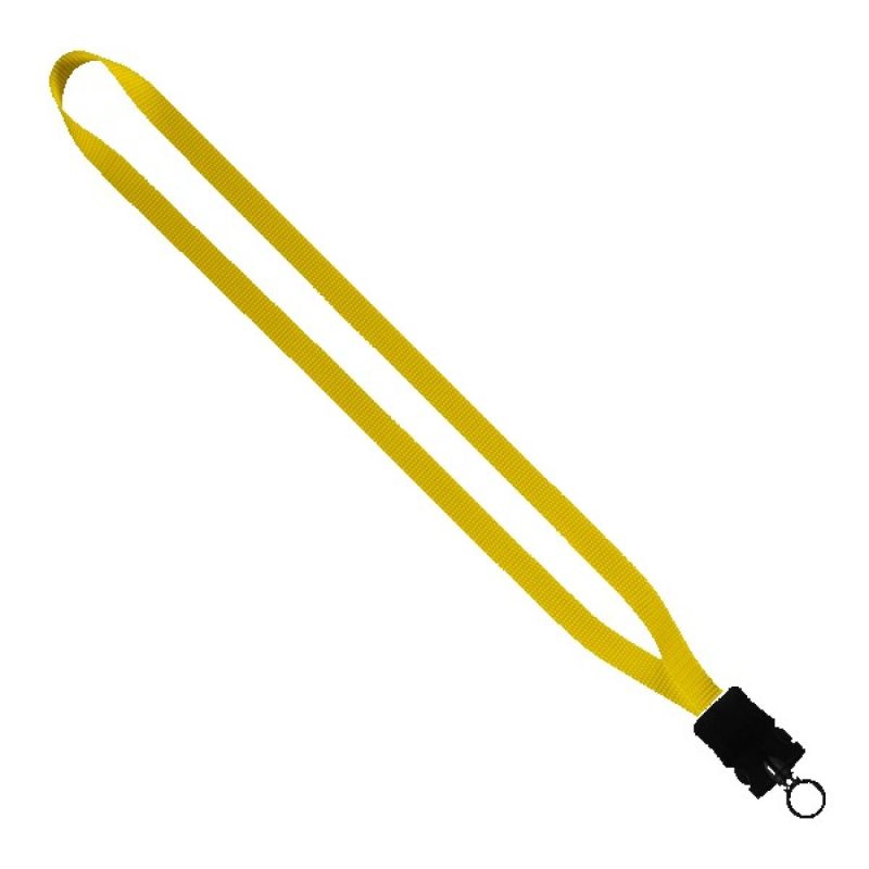1/2" Smooth Nylon Lanyard with Snap-Buckle Release & O-Ring - 1