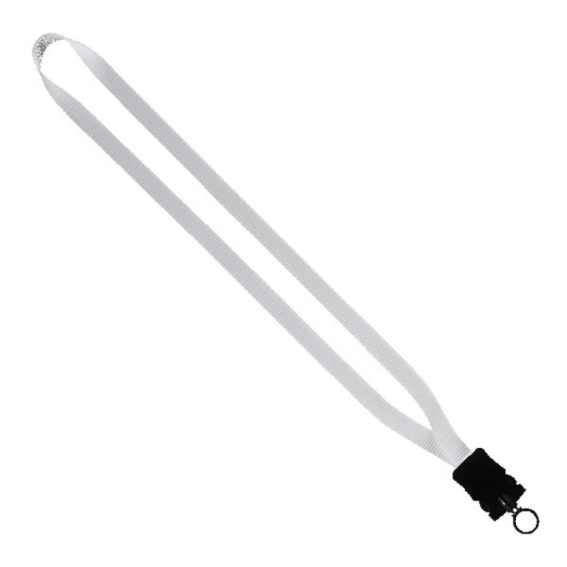 1/2" Smooth Nylon Lanyard with Snap-Buckle Release & O-Ring - 2
