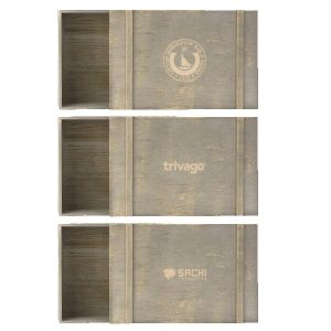 14" x 9" x 4.5" Wooden Gift Box