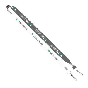 3/4" 2-Ended Dye-Sublimated Lanyard with Metal Crimp & Metal Swivel Snap Hook