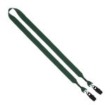 3/4" 2-Ended Polyester Lanyard with Metal Crimp & Metal Bulldog Clip - 3