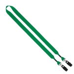 3/4" 2-Ended Polyester Lanyard with Metal Crimp & Metal Bulldog Clip - 7