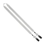 3/4" 2-Ended Polyester Lanyard with Metal Crimp & Metal Bulldog Clip - 9