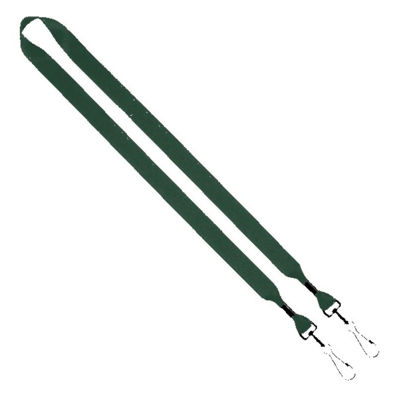 3/4" 2-Ended Polyester Lanyard with Metal Crimp & Metal Swivel Snap Hook - 3