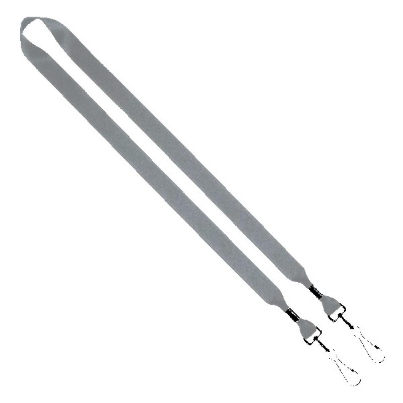 3/4" 2-Ended Polyester Lanyard with Metal Crimp & Metal Swivel Snap Hook - 4