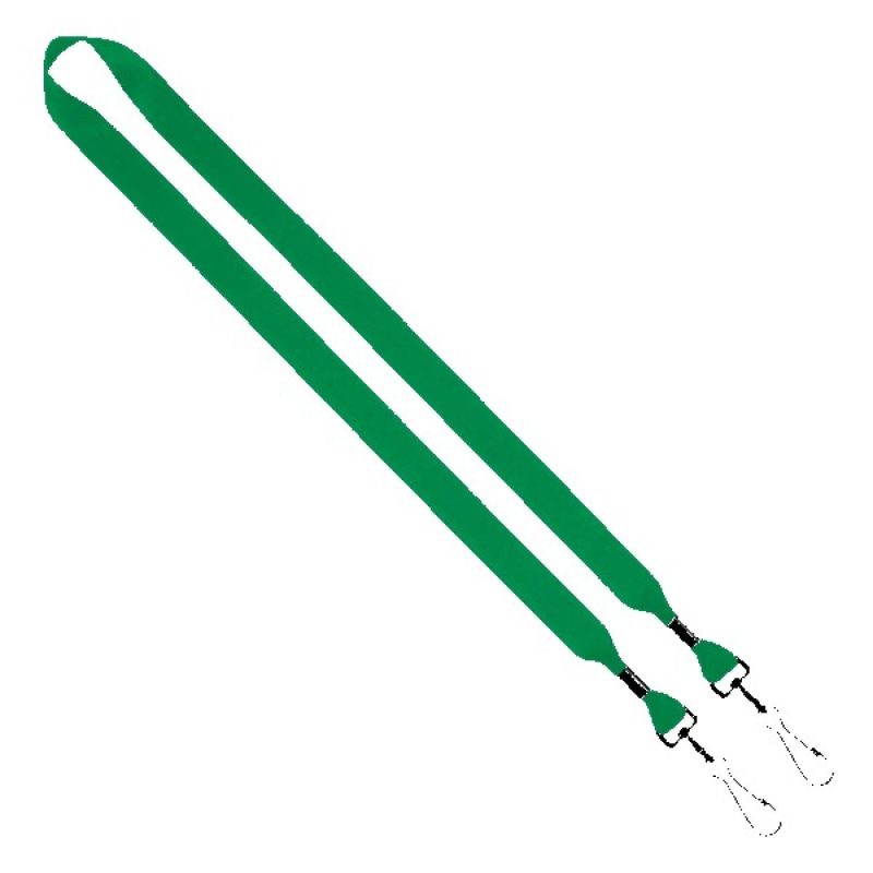 3/4" 2-Ended Polyester Lanyard with Metal Crimp & Metal Swivel Snap Hook - 6