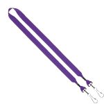 3/4" 2-Ended Polyester Lanyard with Metal Crimp & Metal Swivel Snap Hook - 8