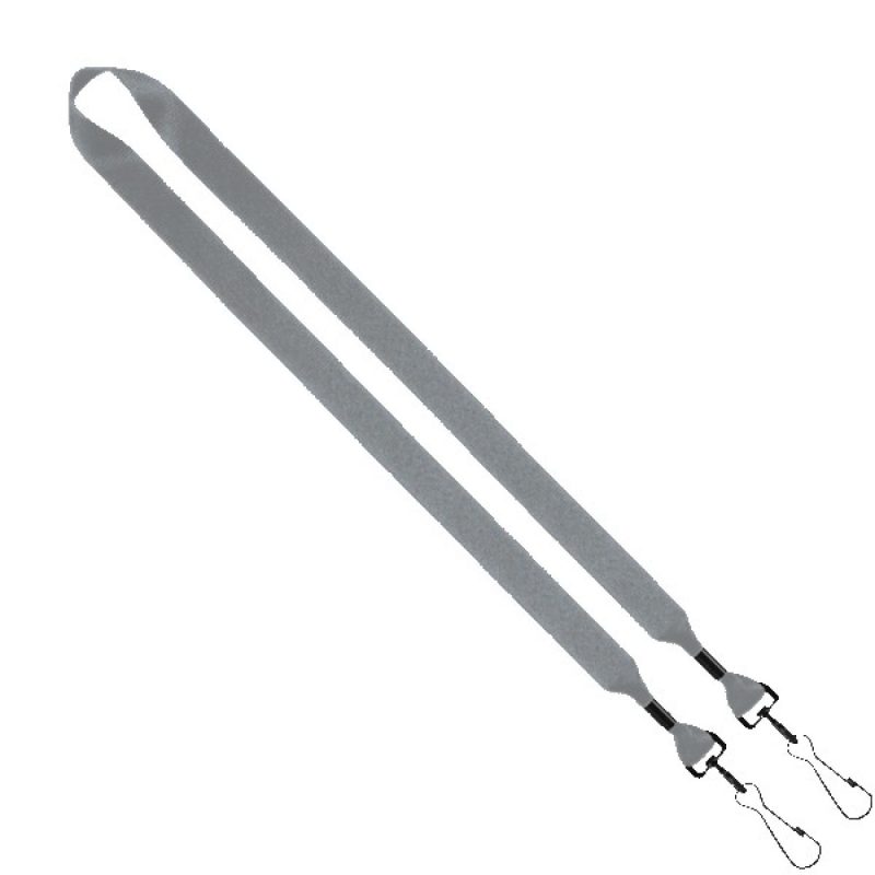 3/4" 2-Ended Polyester Lanyard with Metal Crimp & Metal Swivel Snap Hook - 9