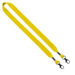 3/4" Cotton Double Lobster Clip Lanyard - 1