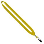 3/4" Cotton Lanyard with Metal Crimp & Bulldog Clip - 1
