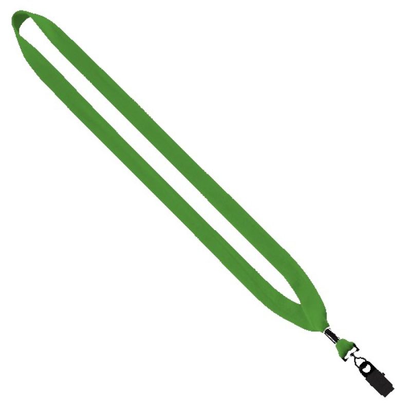 3/4" Cotton Lanyard with Metal Crimp & Bulldog Clip - 4