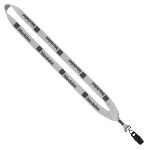 3/4" Cotton Lanyard with Metal Crimp & Bulldog Clip - 8