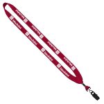 3/4" Cotton Lanyard with Metal Crimp & Bulldog Clip - 9