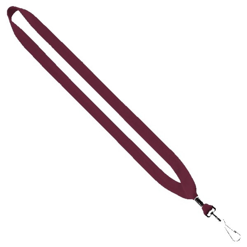 3/4" Cotton Lanyard with Metal Crimp & Swivel Snap Hook - 5