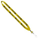 3/4" Cotton Lanyard with Metal Crimp & Swivel Snap Hook - 6