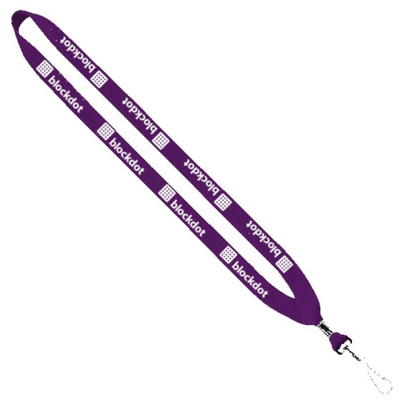 3/4" Cotton Lanyard with Metal Crimp & Swivel Snap Hook - 8