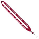 3/4" Cotton Lanyard with Metal Crimp & Swivel Snap Hook - 9